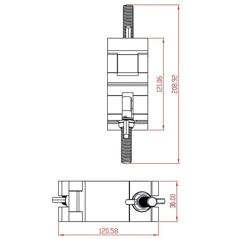Triton Blue DA 4852 300 BK - Abrazadera Doble Giratoria Profesional 300kg - Tempo Shop