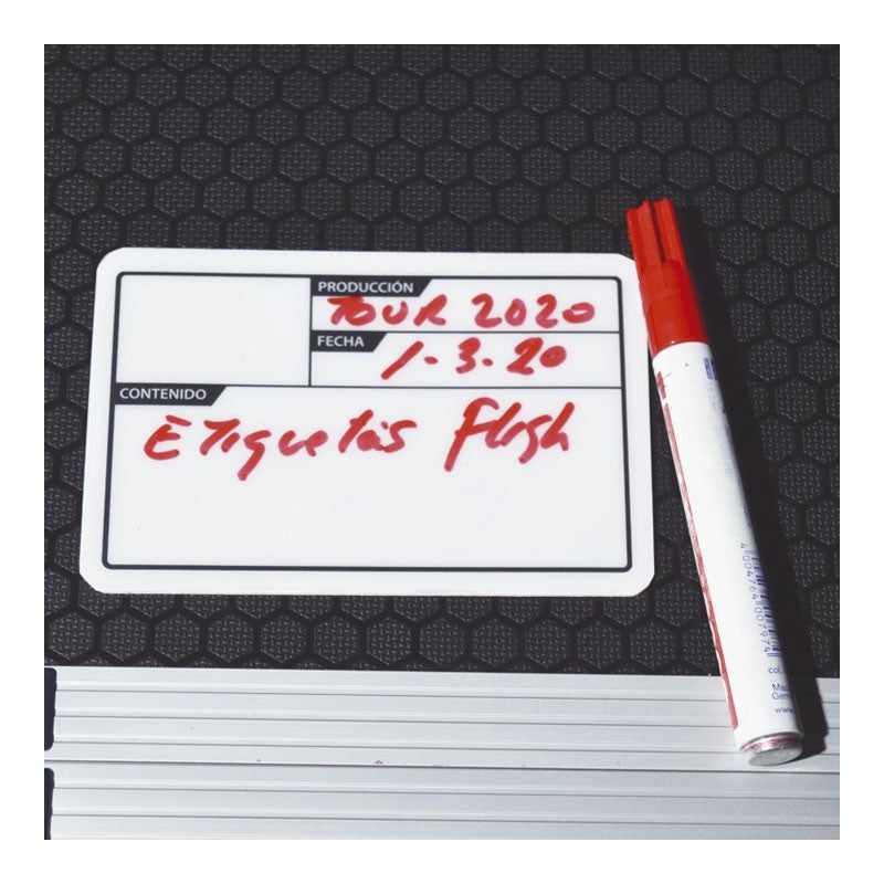 Triton Blue Etiqueta Adhesiva 130 x 85 mm - Identificación Profesional para Flightcase - Tempo Shop
