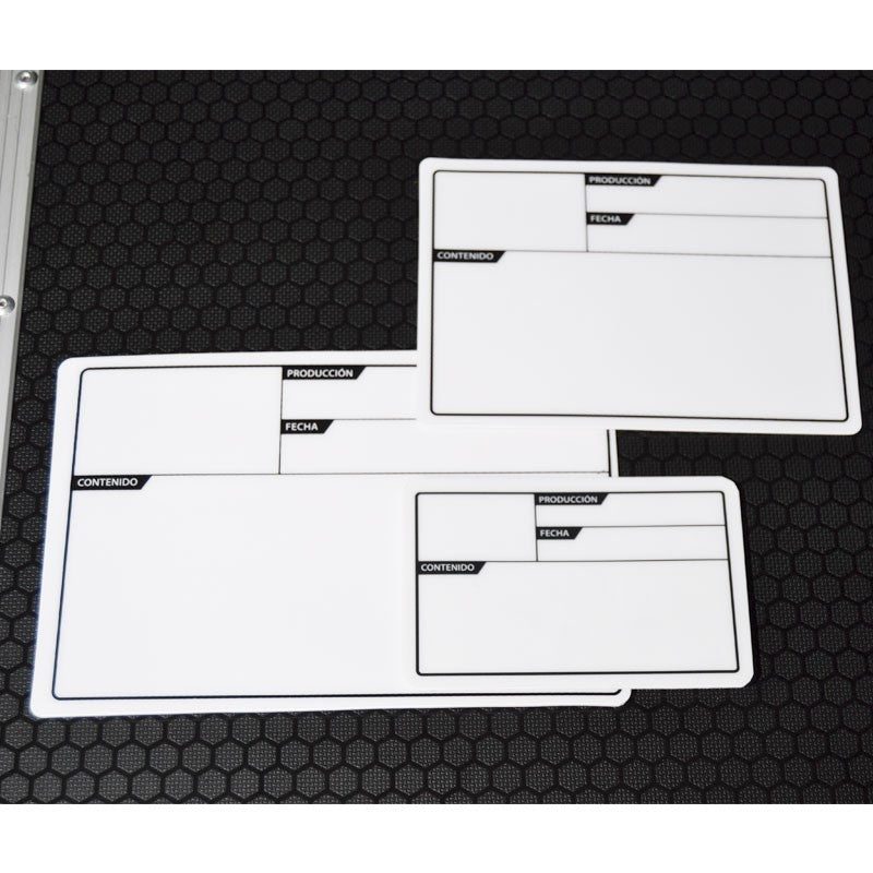 Triton Blue Etiqueta Adhesiva 130 x 85 mm - Identificación Profesional para Flightcase - Tempo Shop