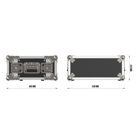 Triton Blue FC-M RACK 4U - Flight Case Profesional para Sistemas de Microfonía Inalámbrica - Tempo Shop