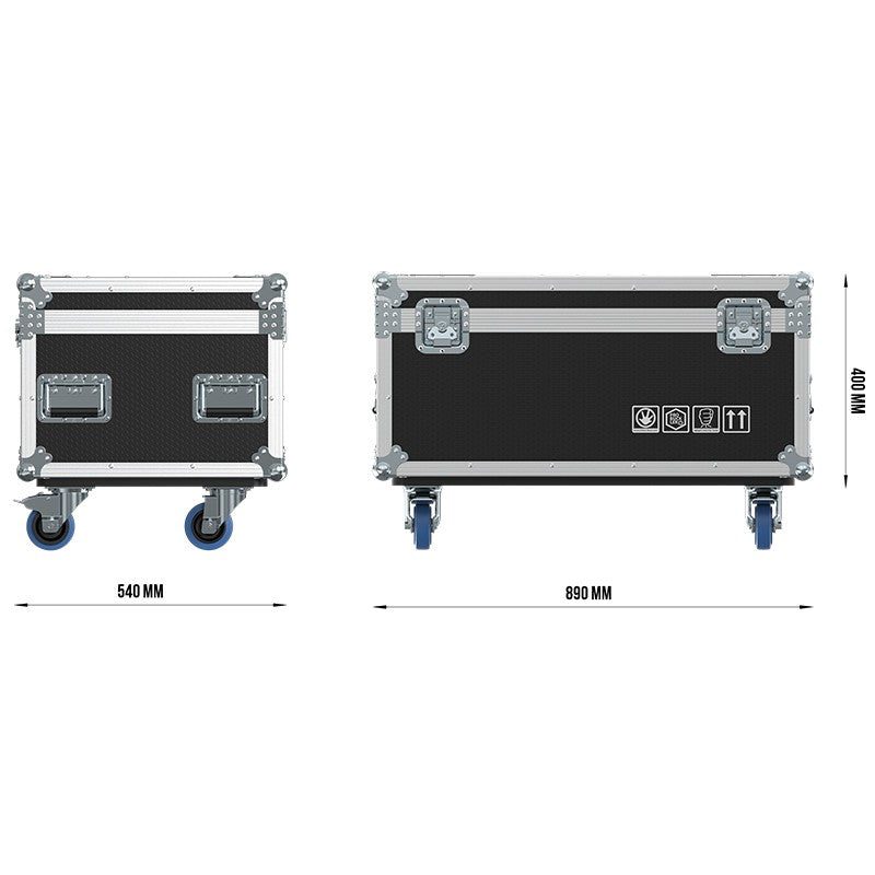 Triton Blue Flightcase para 4x KOSMOS 1200 IP65 - Protección Profesional para Giras y Eventos - Tempo Shop