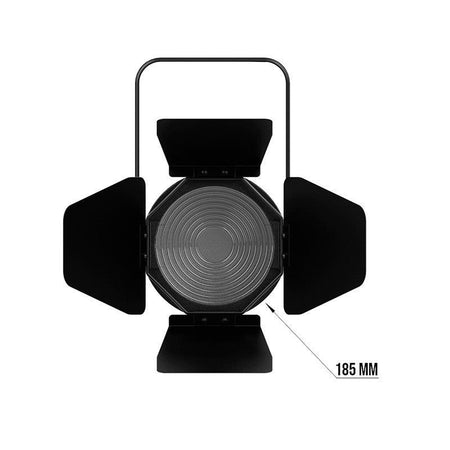 Triton Blue FR-3200-200 – Fresnel LED bicolor 200 W (3200–6500 K) con zoom manual 10°–35° e incluye visera - Tempo Shop