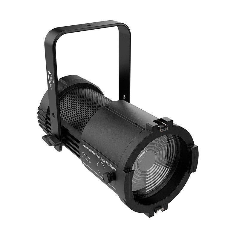 Triton Blue FR-3200-200 – Fresnel LED bicolor 200 W (3200–6500 K) con zoom manual 10°–35° e incluye visera - Tempo Shop