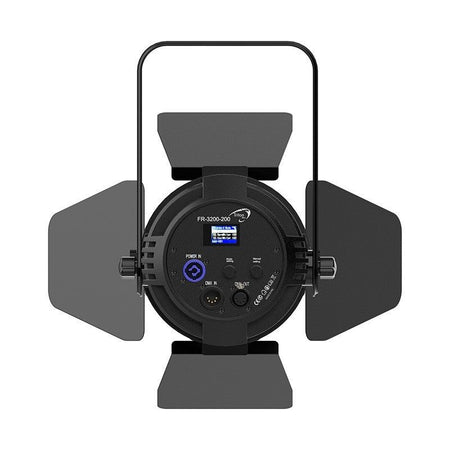 Triton Blue FR-3200-200 – Fresnel LED bicolor 200 W (3200–6500 K) con zoom manual 10°–35° e incluye visera - Tempo Shop