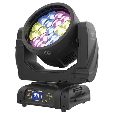 Triton Blue HALLEY W1940Z - Cabeza móvil wash 19×40 W OSRAM RGBW con zoom 4°–54°, control por píxel y DMX/RDM/Art-Net - Tempo
