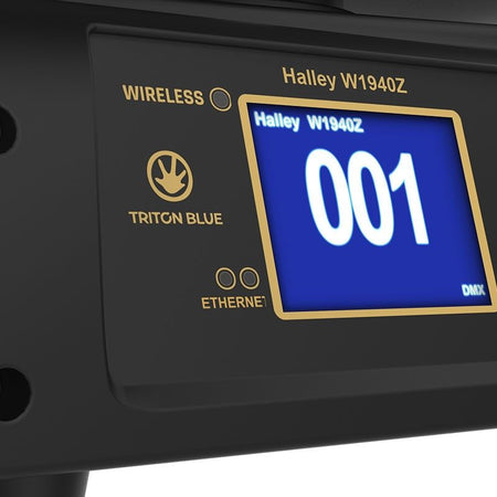 Triton Blue HALLEY W1940Z - Cabeza móvil wash 19×40 W OSRAM RGBW con zoom 4°–54°, control por píxel y DMX/RDM/Art-Net - Tempo