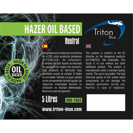 Triton Blue Hydra HOB5 – Líquido Hazer Oil Based 5 L (aceite mineral, larga suspensión, uso profesional) - Tempo Shop