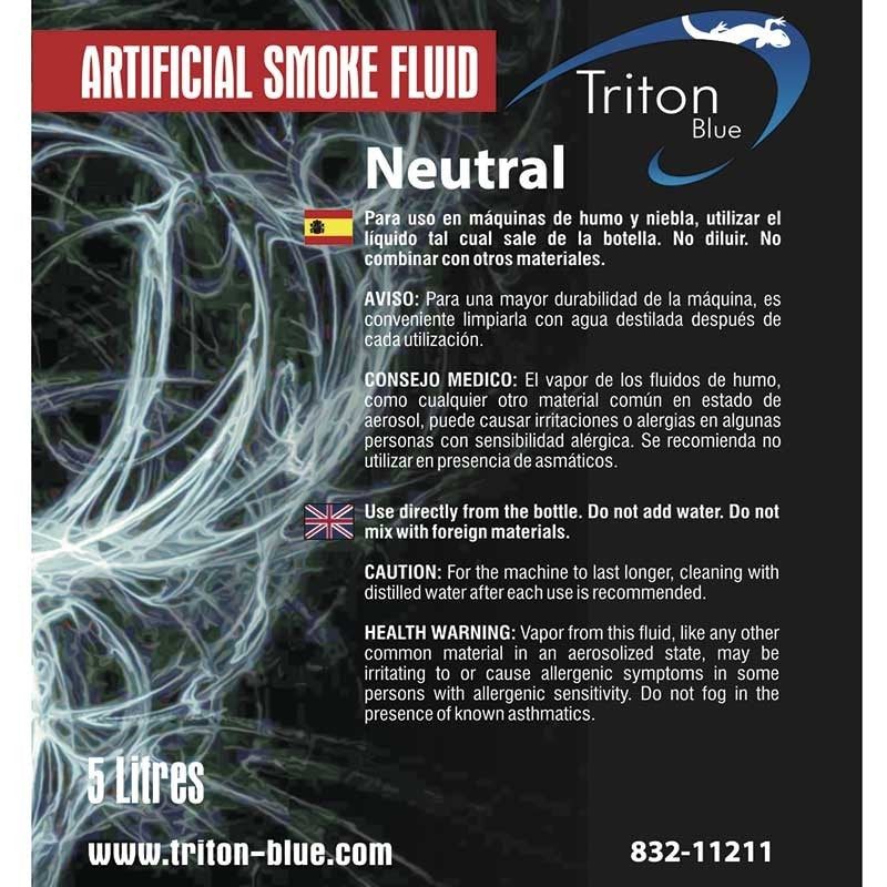 Triton Blue Hydra NFF5 (832-11211) - Líquido de humo neutro profesional en garrafa de 5 L, sin olor ni residuos - Tempo Shop