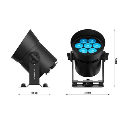 Triton Blue HYDRO B140 - Proyector LED RGBL 7x20W con Batería y Protección IP65 - Tempo Shop