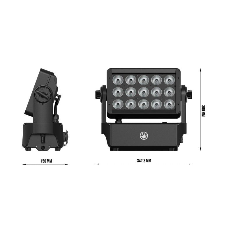Triton Blue Hydro W300 – Washer LED IP65 con batería, 15×20W RGBL, 10°, DMX/W-DMX/CRMX - Tempo Shop