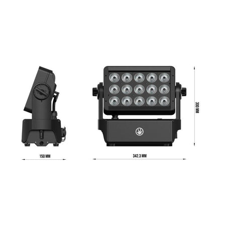 Triton Blue Hydro W300 – Washer LED IP65 con batería, 15×20W RGBL, 10°, DMX/W-DMX/CRMX - Tempo Shop