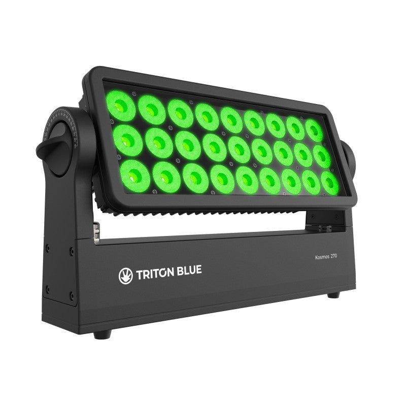 Triton Blue Kosmos 270 IP65 – Washer LED 27×10W RGBW con ópticas 15°/25°/45°, CCT 2400–8000 K y control DMX/RDM/W-DMX - Tempo