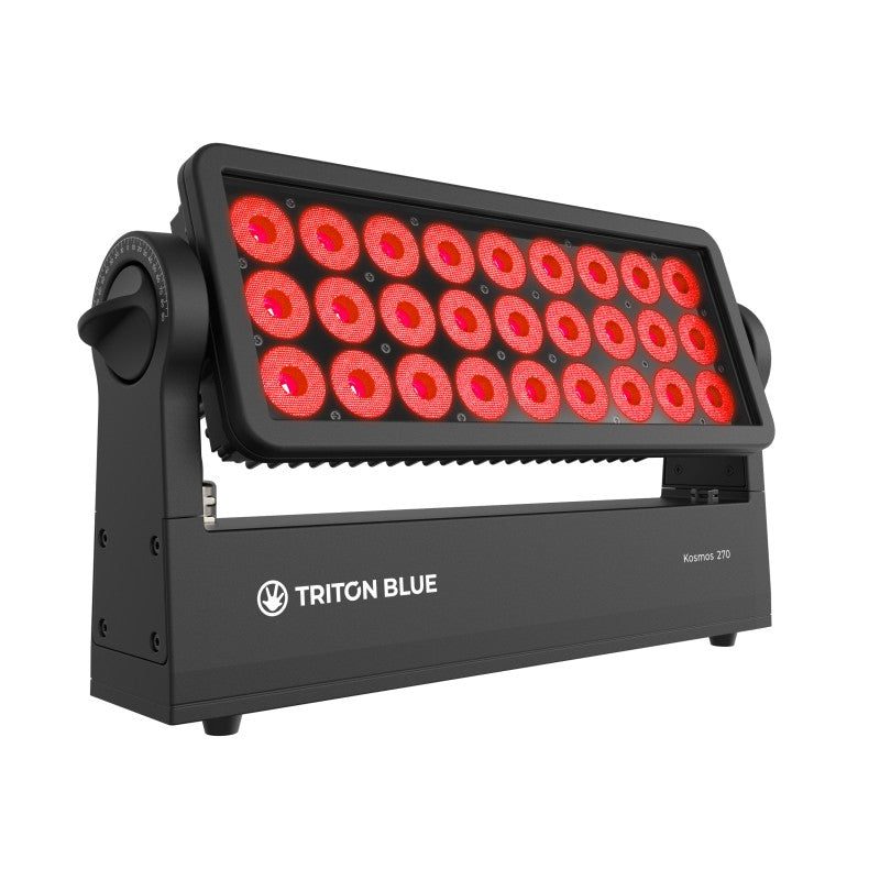 Triton Blue Kosmos 270 IP65 – Washer LED 27×10W RGBW con ópticas 15°/25°/45°, CCT 2400–8000 K y control DMX/RDM/W-DMX - Tempo