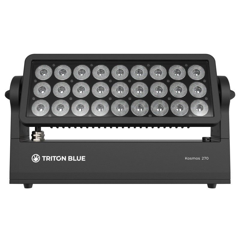 Triton Blue Kosmos 270 IP65 – Washer LED 27×10W RGBW con ópticas 15°/25°/45°, CCT 2400–8000 K y control DMX/RDM/W-DMX - Tempo