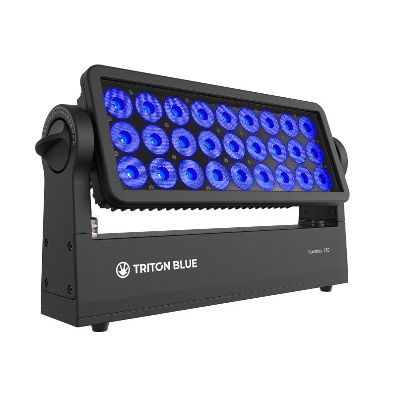 Triton Blue Kosmos 270 IP65 – Washer LED 27×10W RGBW con ópticas 15°/25°/45°, CCT 2400–8000 K y control DMX/RDM/W-DMX - Tempo