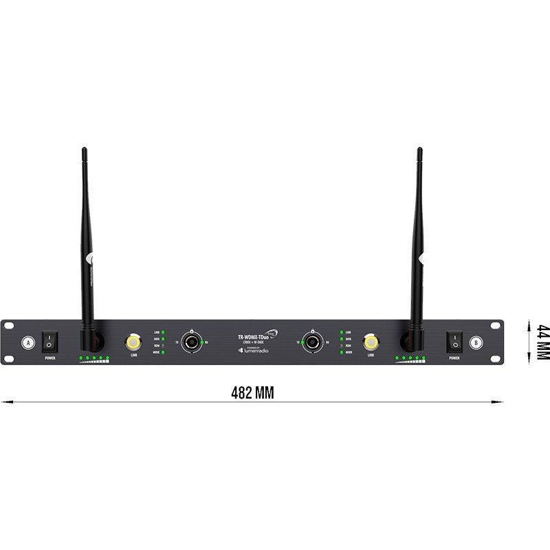 Triton Blue LR100-DMX-TDUO - TRITON BLUE TRD 100 WIRELESS DMX DUO LUMENRADIO FORMATO RACK 19" - Tempo Shop