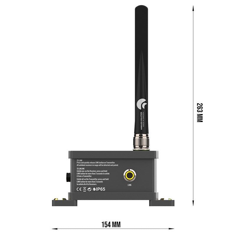 Triton Blue LR100-DMX-TIP - Transmisor DMX Inalámbrico IP65 con Tecnología LumenRadio - Tempo Shop