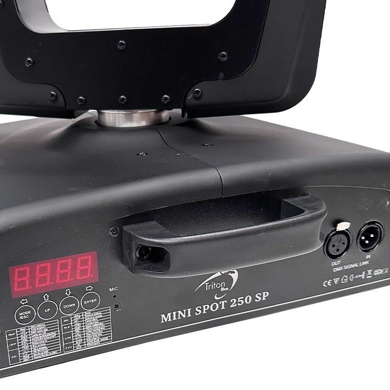Triton Blue MINI250SP - Cabeza móvil Spot 250 W con gobos rotatorios y prisma de 3 caras (MSR 250/2, sin lámpara) - Tempo Sho