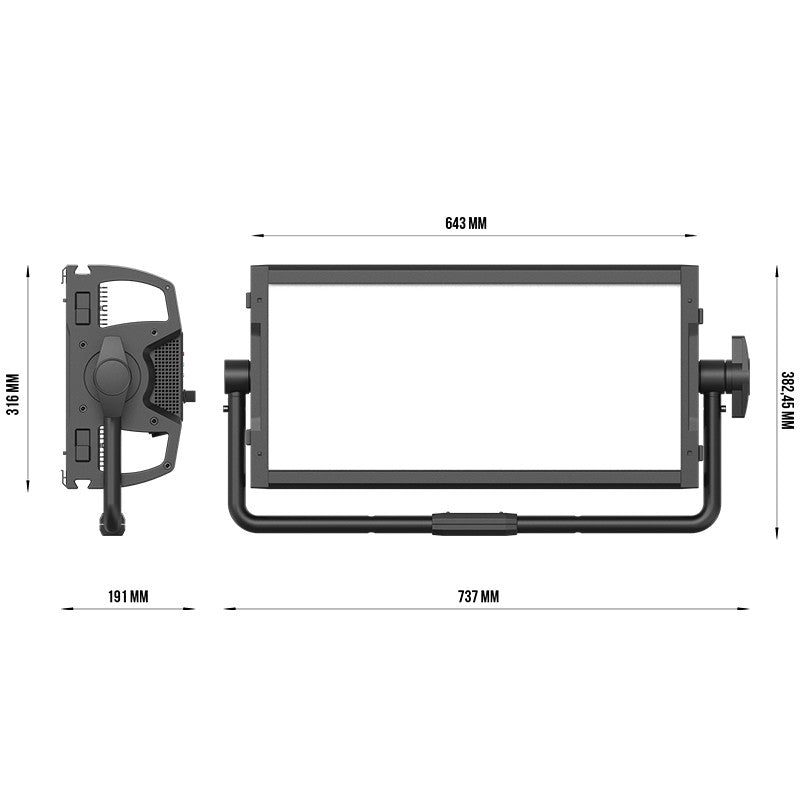 Triton Blue NEPTUNE 400 SOFT - Panel LED Profesional RGB+WW+CW - Tempo Shop