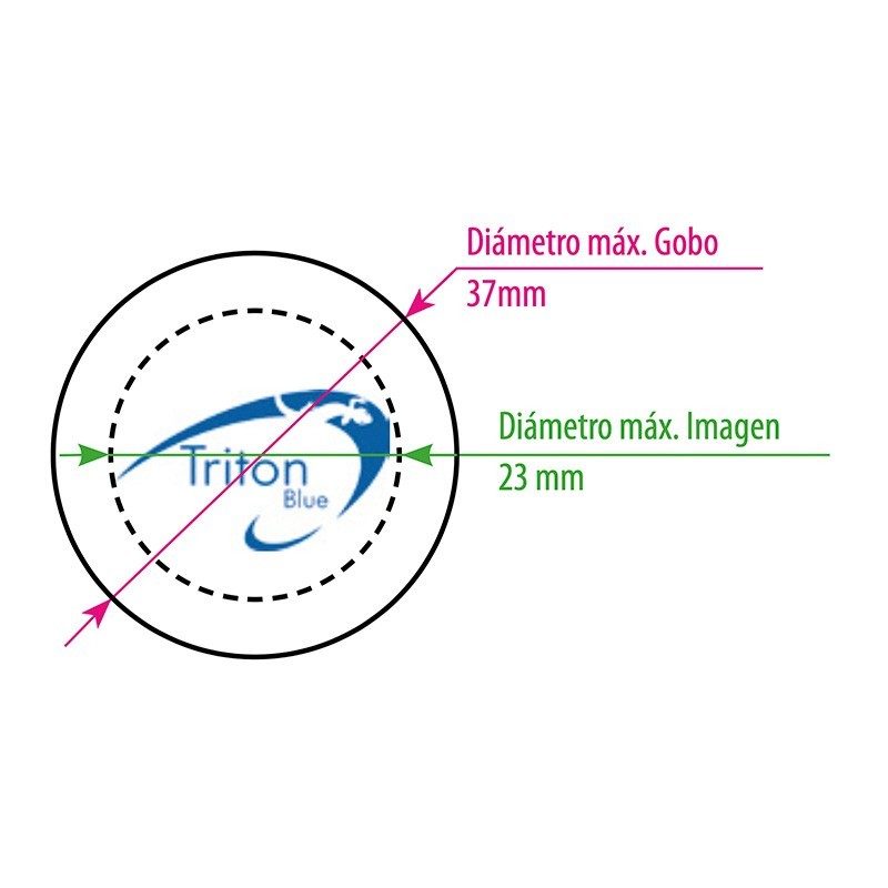 Triton Blue PG15ST - TRITON-BLUE Horizon 15 PROYECTOR GOBOS LED 15W IP20 Lente 1:0.25 Estándar - Tempo Shop