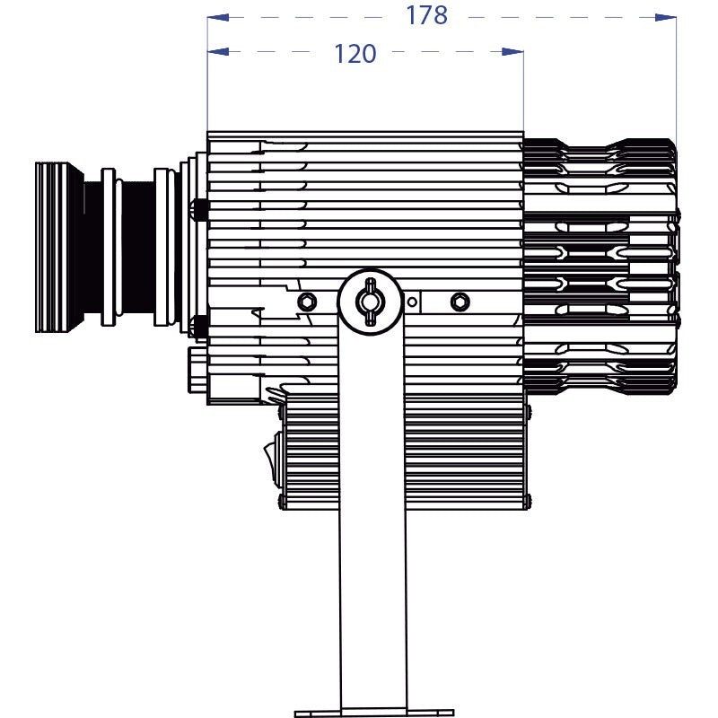 Triton Blue PG60R1IP Horizon 60R Aqua - Proyector de Gobos LED 60W IP65 con Lente 1:0.25 - Tempo Shop