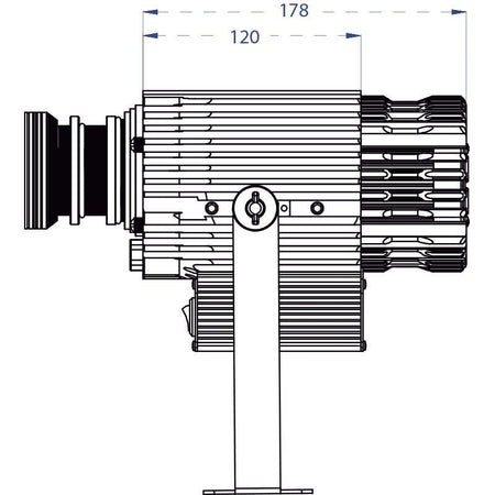 Triton Blue PG60R1IP Horizon 60R Aqua - Proyector de Gobos LED 60W IP65 con Lente 1:0.25 - Tempo Shop