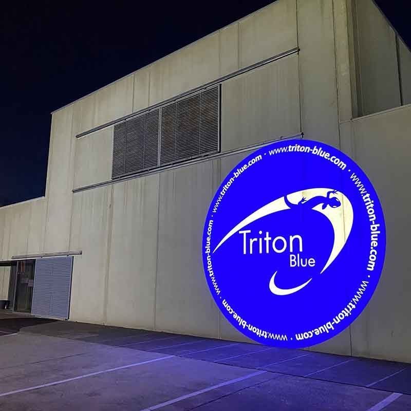 Triton Blue PG60R1IP Horizon 60R Aqua - Proyector de Gobos LED 60W IP65 con Lente 1:0.25 - Tempo Shop