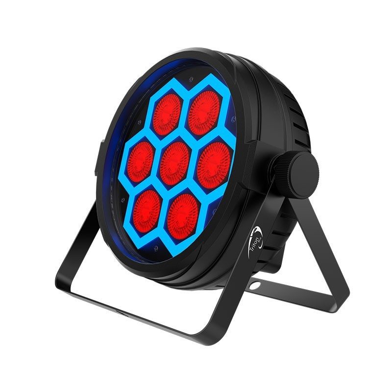 Triton Blue Q-P00712 Comet 84 Neon - PAR Wash 7×12 W RGBW + anillo “Neón” (60×0,2 W) · Haz 26° · IP20 - Tempo Shop