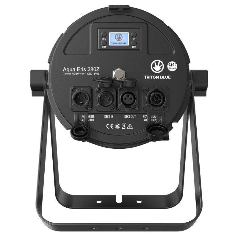 Triton Blue Q-PARIP740Z Aqua Eris 280Z - PAR PRO IP65 7×40 W RGBA con zoom motorizado 5°–40° y RDM - Tempo Shop