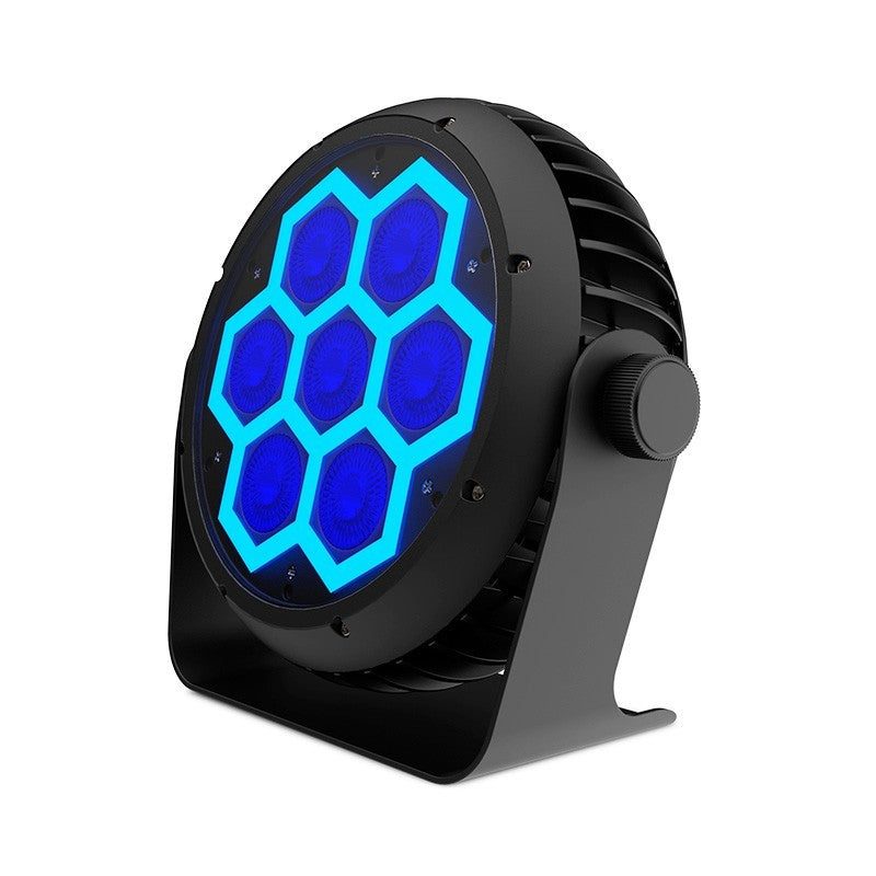 Triton Blue Q-PI0712 Aqua Meteor 84 Neon - PAR Wash IP65 7×12 W RGBW + efecto “Neón” (60×0,2 W) · Haz 26° - Tempo Shop