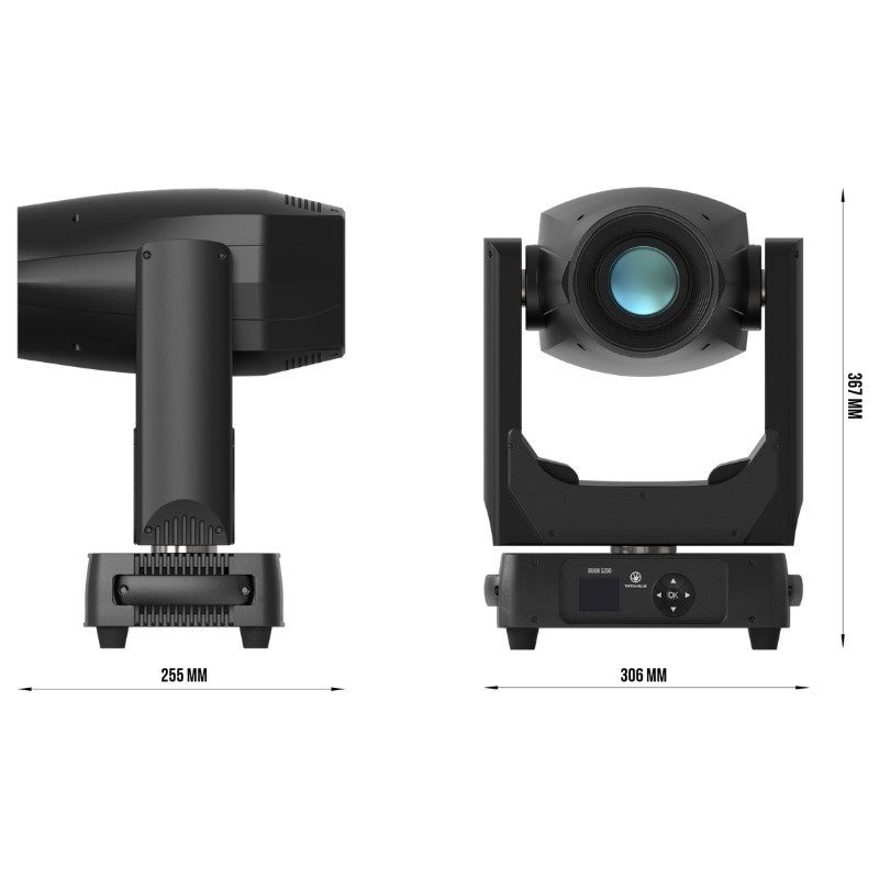 Triton Blue Q-SPOT200 (Orion S200) - Cabeza móvil Spot LED 200 W con LED Ring y haz de 15° (enfoque electrónico) - Tempo Shop