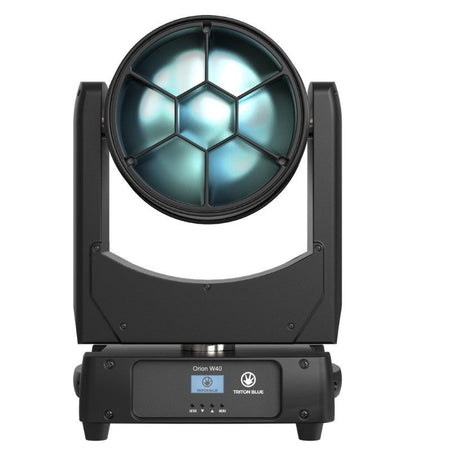 Triton Blue Q-WASH740Z (Orion W40) - Cabeza móvil wash 7 × 40 W RGBL con zoom 4°–45° y 16/20 canales DMX - Tempo Shop