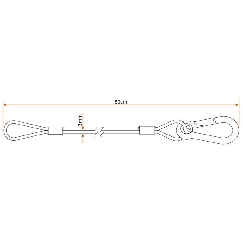 Triton Blue SC 380 B - Cable de Seguridad de Acero 80cm y 3mm - Tempo Shop