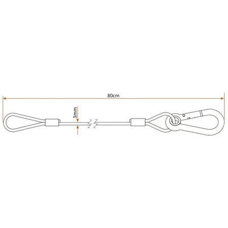 Triton Blue SC 380 B - Cable de Seguridad de Acero 80cm y 3mm - Tempo Shop