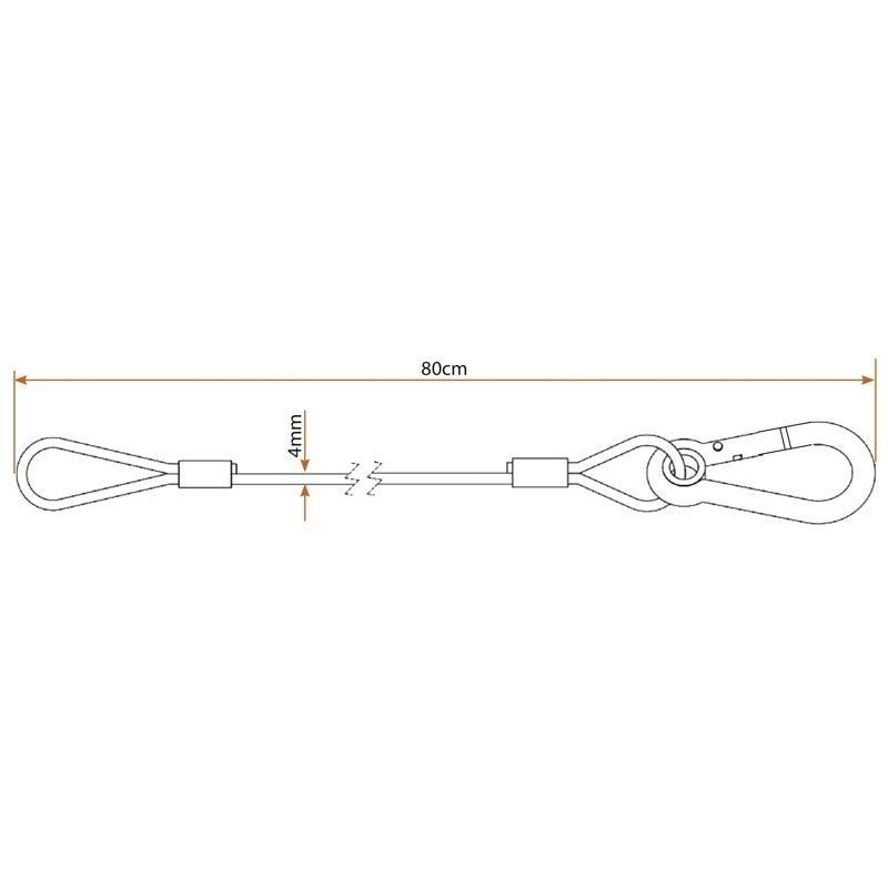 Triton Blue SC 480 S - Cable seguridad acero 80 cm - Tempo Shop