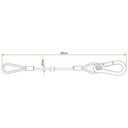 Triton Blue SC 480 S - Cable seguridad acero 80 cm - Tempo Shop