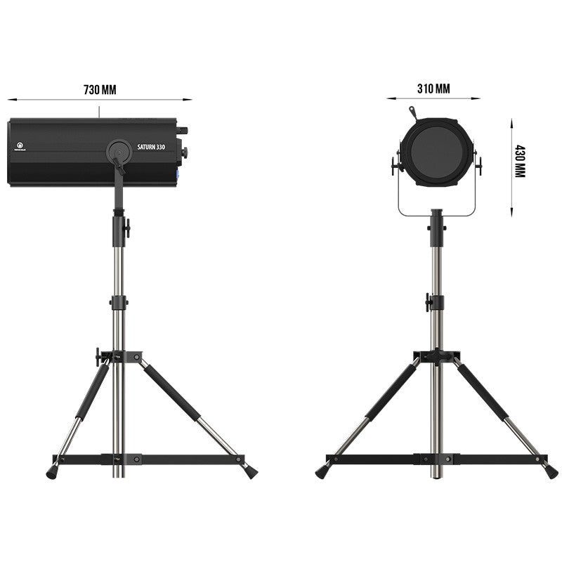 Triton Blue T-FOLLOW-330 Saturn 330 - Cañón de seguimiento LED 330W con zoom 5º–10º, flightcase y trípode - Tempo Shop