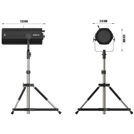 Triton Blue T-FOLLOW-330 Saturn 330 - Cañón de seguimiento LED 330W con zoom 5º–10º, flightcase y trípode - Tempo Shop