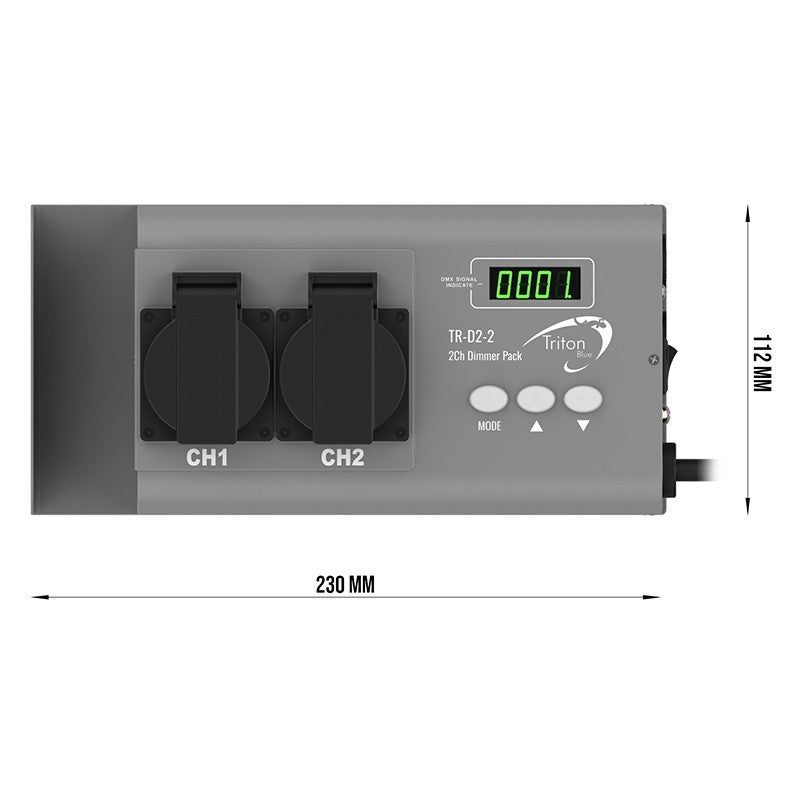 Triton Blue TR-D2-2 - TRITON-BLUE DM2 DIMMER 2 CANALES DMX - Tempo Shop