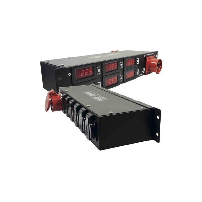 Triton Blue TR-PW16-2 - Distribuidor de Energía 16A con Voltímetros y Amperímetros - Tempo Shop