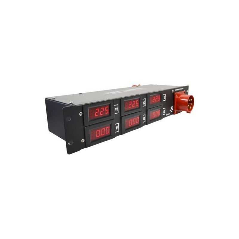 Triton Blue TR-PW16-2 - Distribuidor de Energía 16A con Voltímetros y Amperímetros - Tempo Shop