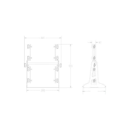 Triton Blue TR-S1W12 - Soporte Vertical para 4 Proyectores Wally 12 - Tempo Shop