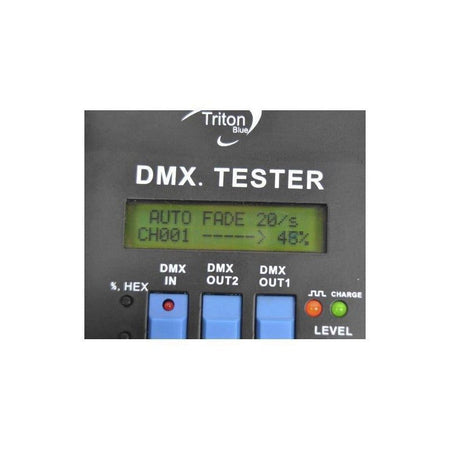 Triton Blue TR-TESTER - Tester DMX 512 portátil con pantalla LCD y batería recargable - Tempo Shop