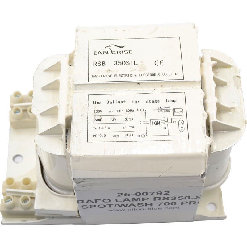 Triton Blue TRAFO LAMP RSB350-STL - Balastro Magnético Profesional para Lámparas de 350W - Tempo Shop