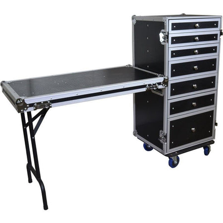 Triton Blue TRITON-BLUE FCX7 - Flightcase Estación de Trabajo con 7 Cajones y Mesa Integrada - Tempo Shop