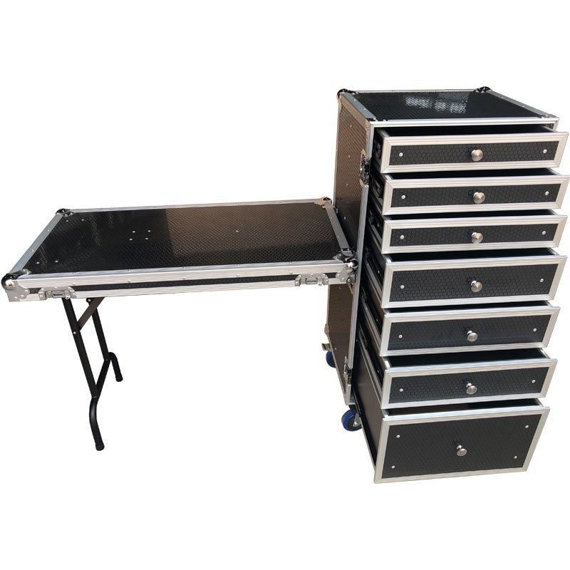 Triton Blue TRITON-BLUE FCX7 - Flightcase Estación de Trabajo con 7 Cajones y Mesa Integrada - Tempo Shop