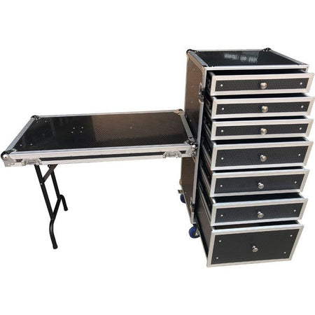Triton Blue TRITON-BLUE FCX7 - Flightcase Estación de Trabajo con 7 Cajones y Mesa Integrada - Tempo Shop