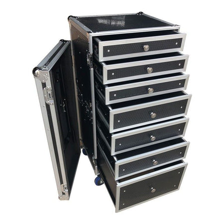 Triton Blue TRITON-BLUE FCX7 - Flightcase Estación de Trabajo con 7 Cajones y Mesa Integrada - Tempo Shop