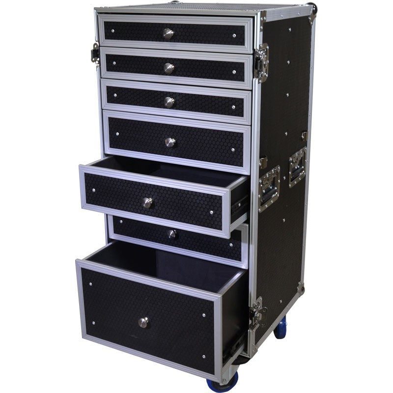 Triton Blue TRITON-BLUE FCX7 - Flightcase Estación de Trabajo con 7 Cajones y Mesa Integrada - Tempo Shop