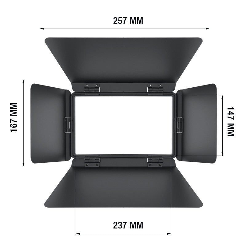Triton Blue TRITON-BLUE HYDRO W300 BARNDOOR - Visera para Proyector LED HYDRO W300 - Tempo Shop